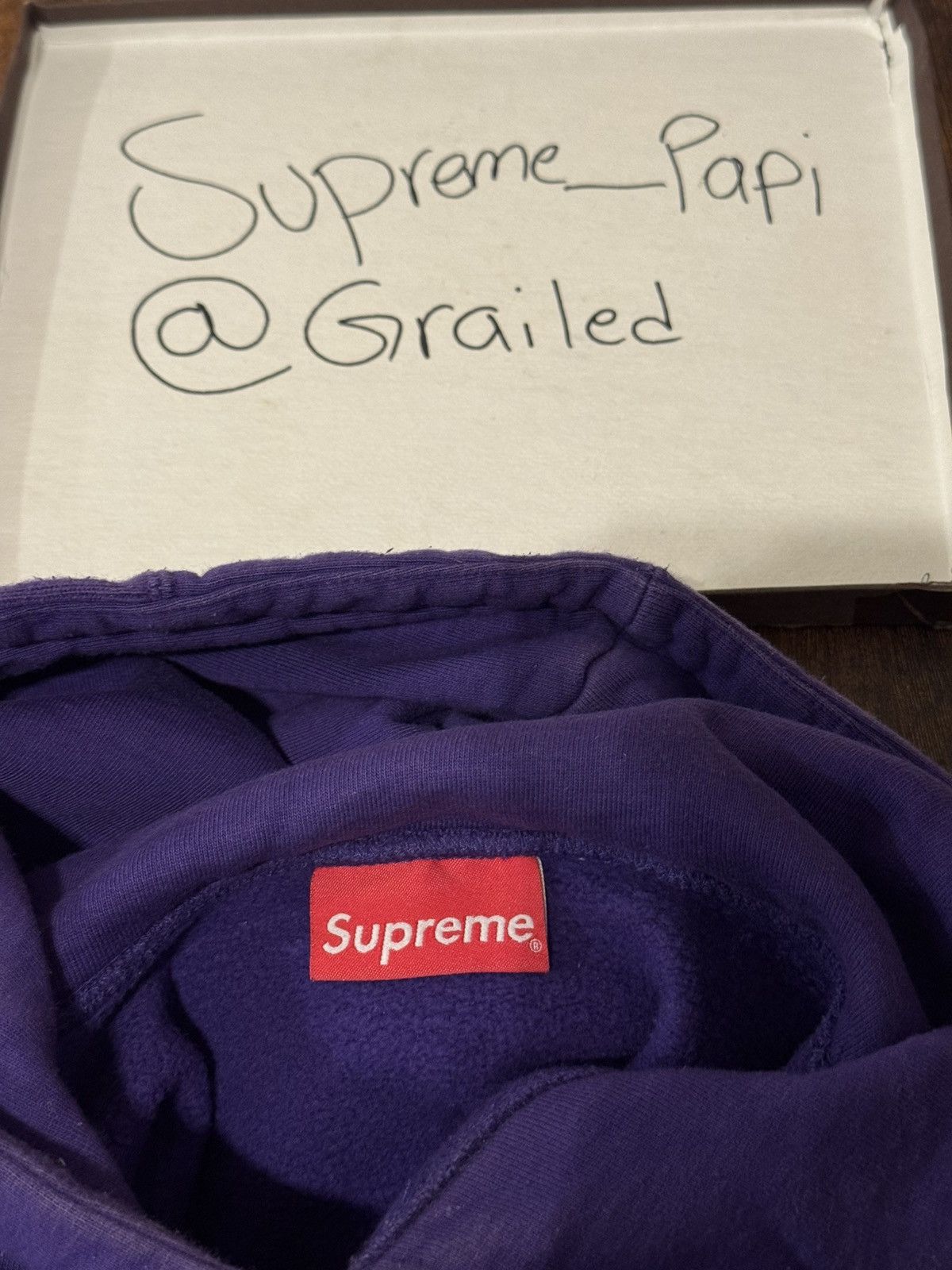 Supreme 🔥FW20 Supreme Rib Hoodie Sweatshirt Purple SZ Medium Size US M / EU 48-50 / 2 - 11 Thumbnail