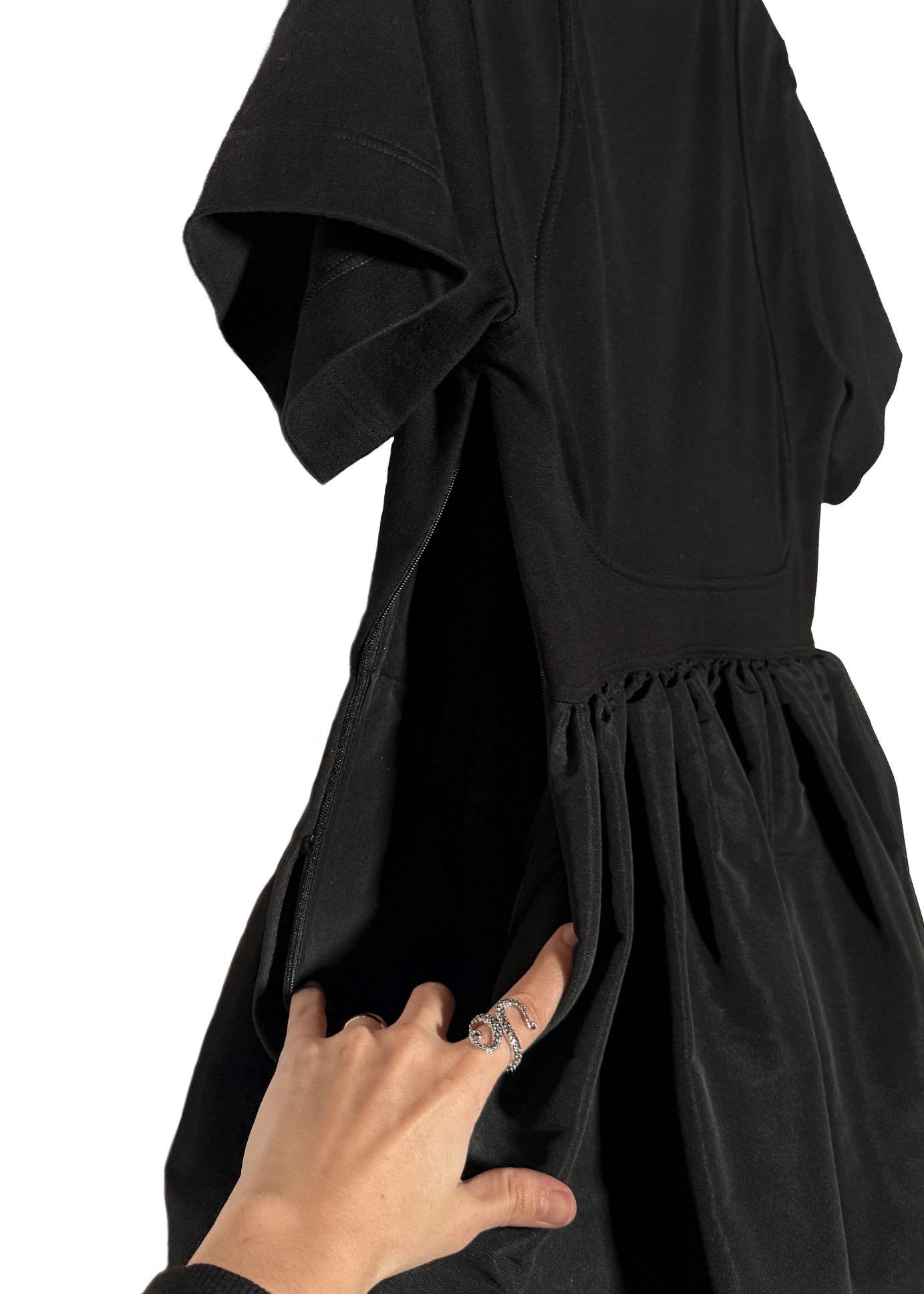 Alexander McQueen 2022 Black Cut Out Flare Mini Dress