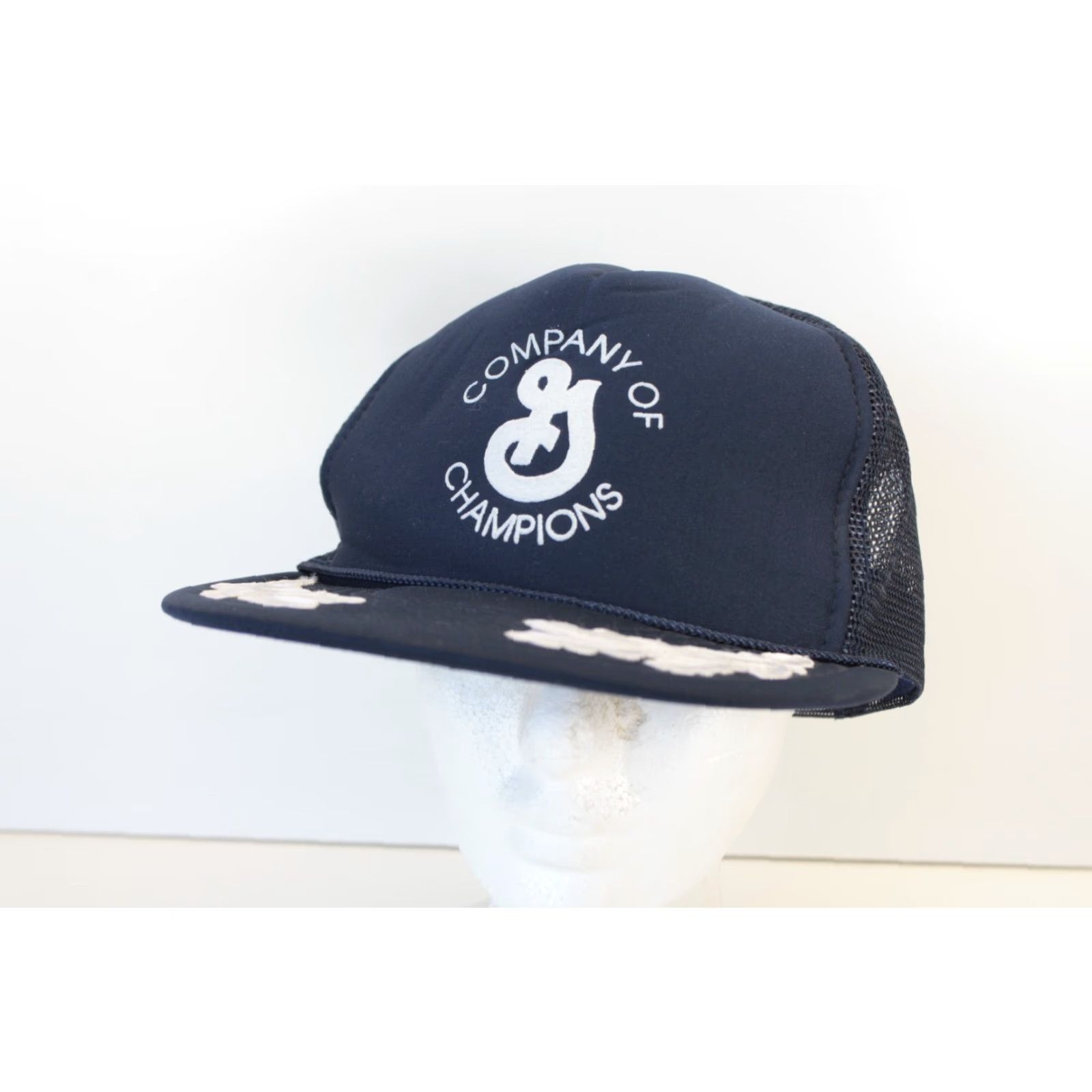 Champion VINTAGE General Mills Trucker Hat Navy Blue White Laurels Size ONE SIZE - 2 Thumbnail