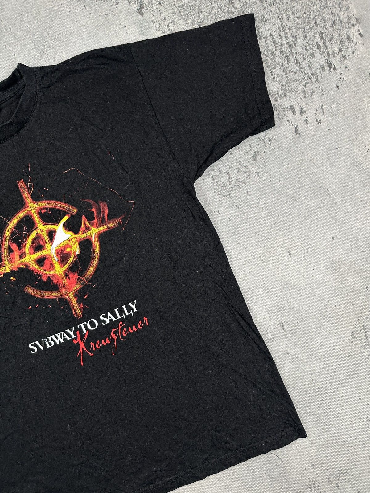 Band Tees Subway To Sally Kreuzfeuer Tour 09 Gothic Metal Band T Shirt Size US M / EU 48-50 / 2 - 4 Thumbnail