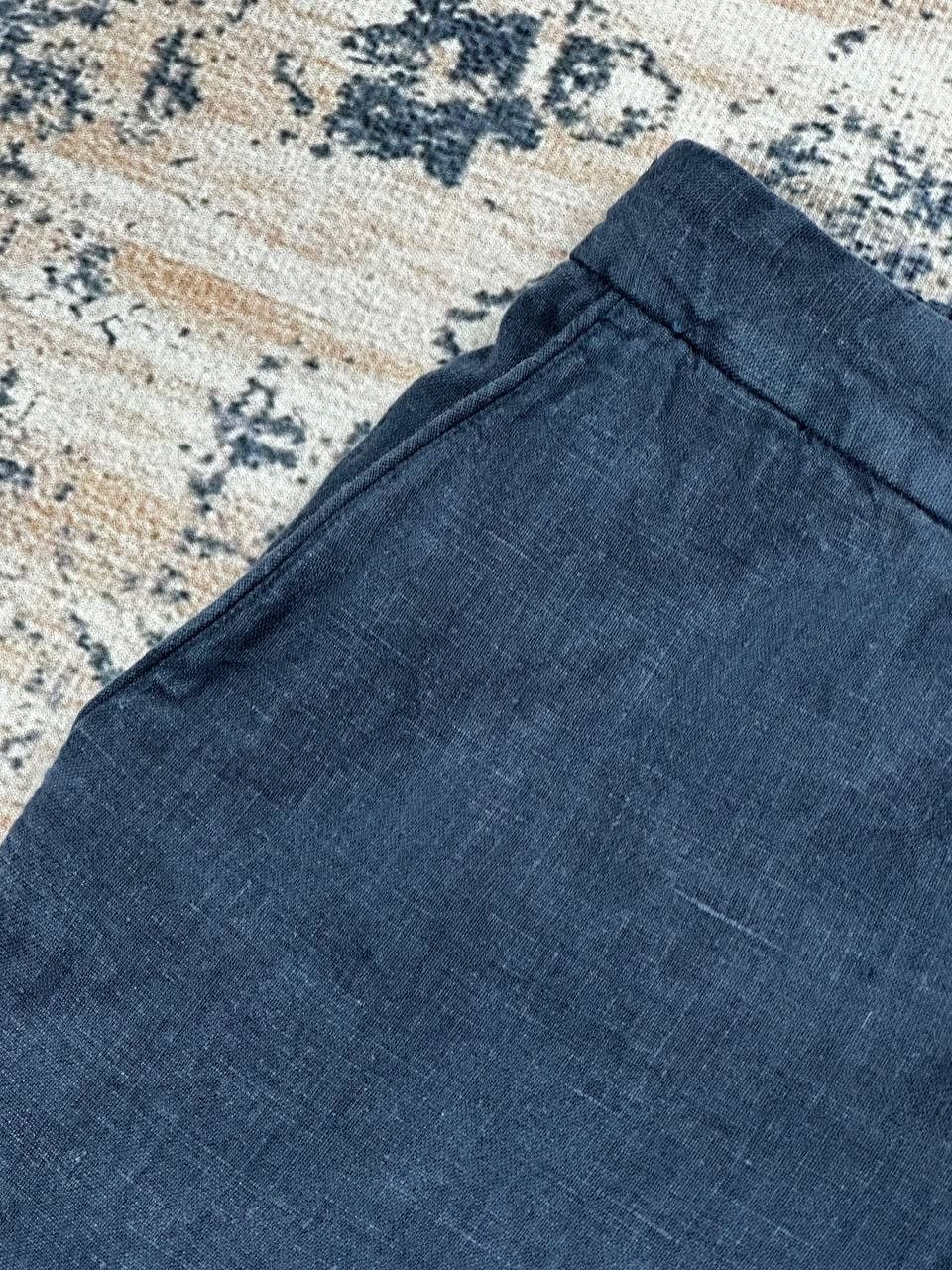 Kingsman × Mr P. Mr. P. Porter Luxury Linen Navy Shorts Size US 36 / EU 52 - 4 Thumbnail