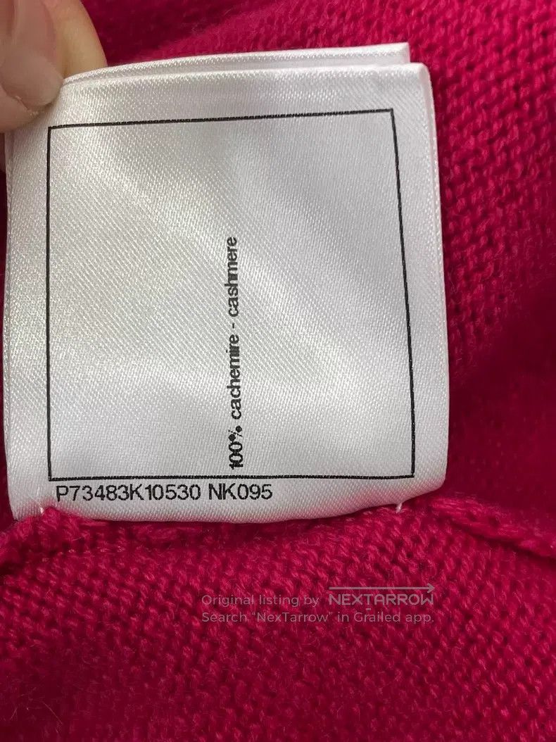 Chanel Chanel Rose-red multi-element button cashmere cardigan coa Size XS / US 0-2 / IT 36-38 - 8 Thumbnail