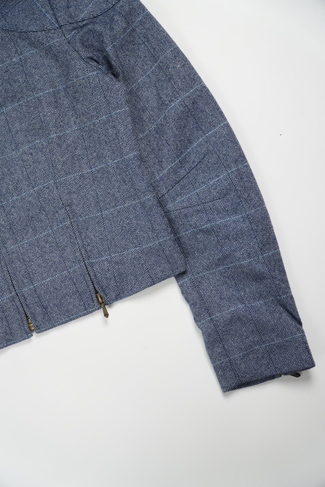 Christian Dior Monsieur Christian Dior by John Galliano Woolen Tweed Zip-Up Jacket Size XS / US 0-2 / IT 36-38 - 7 Thumbnail