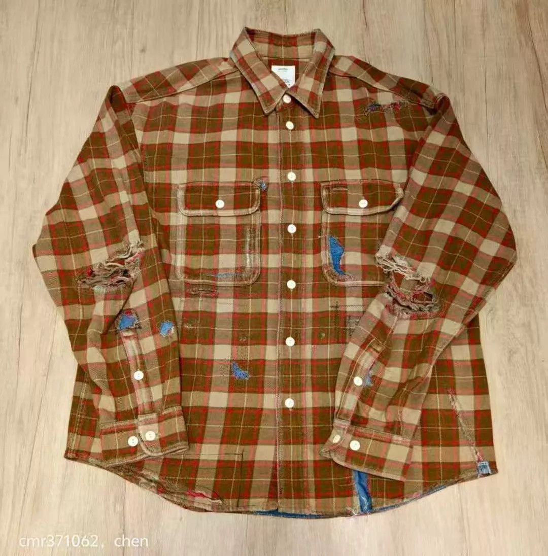 Visvim VISVIM 20AW LUMBER CHECK L/S CRASH Beige 1 95 New Shirt Size US S / EU 44-46 / 1 - 1 Thumbnail
