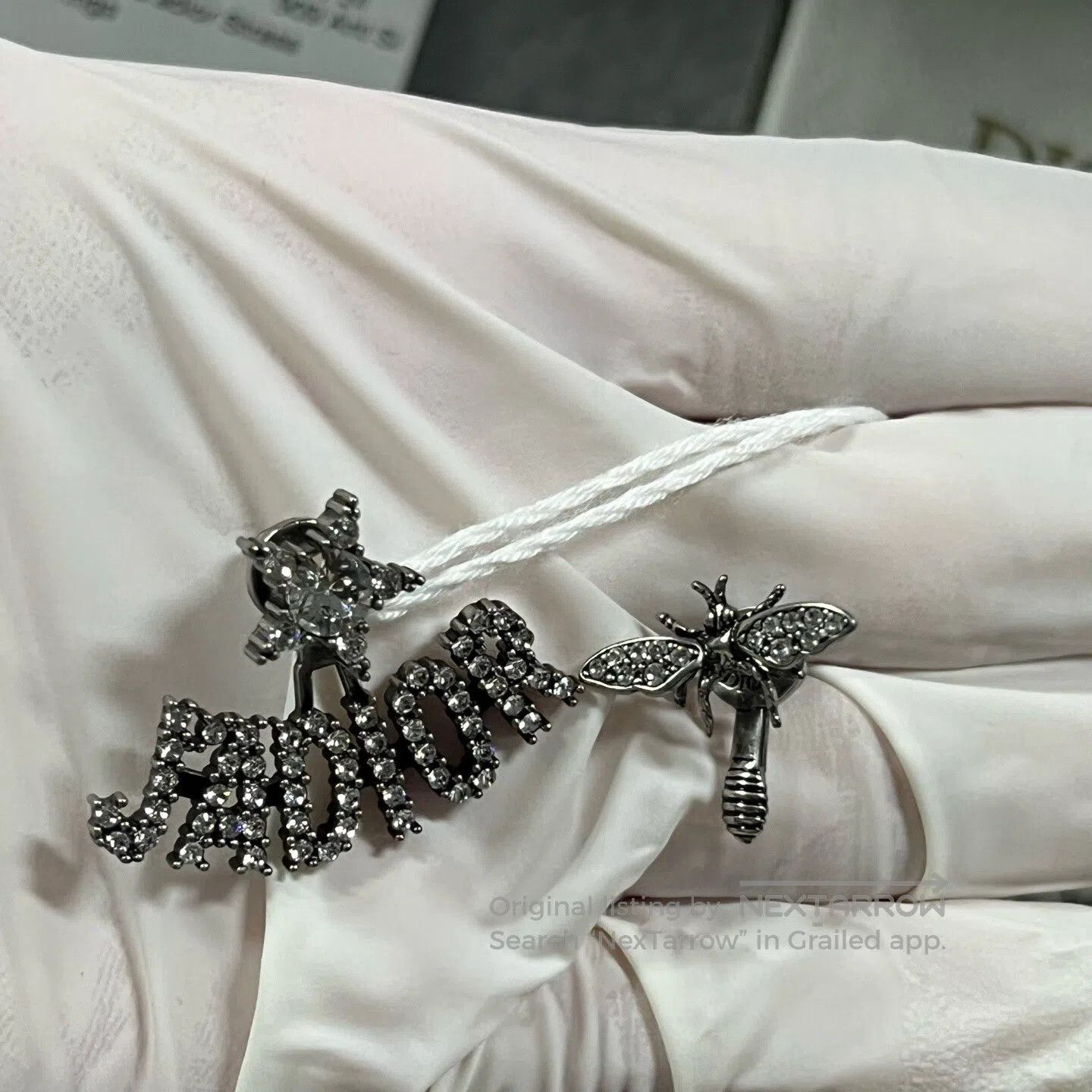 Dior Dior Silver palladium-plated clip earrings| Size ONE SIZE - 3 Thumbnail