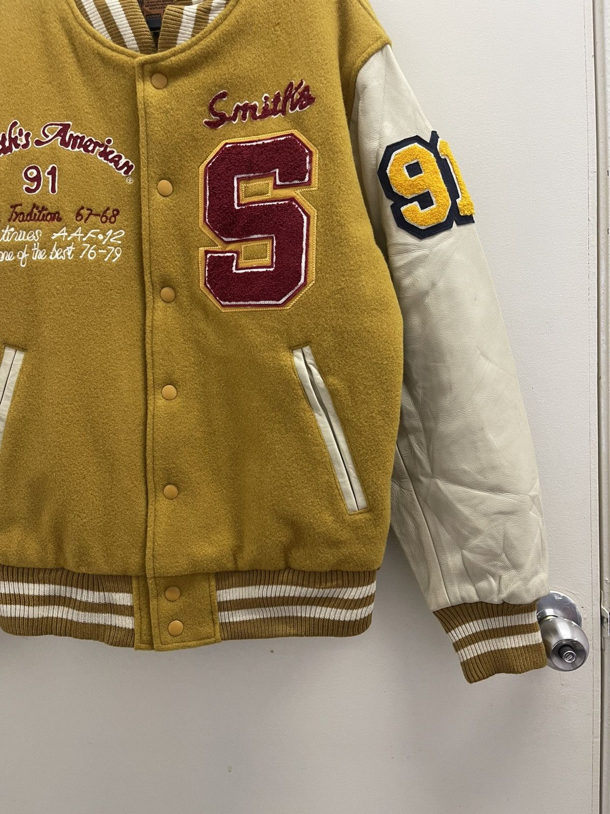 Smith's American Smith's American Wool Leather Varsity Jacket Size US L / EU 52-54 / 3 - 8 Thumbnail