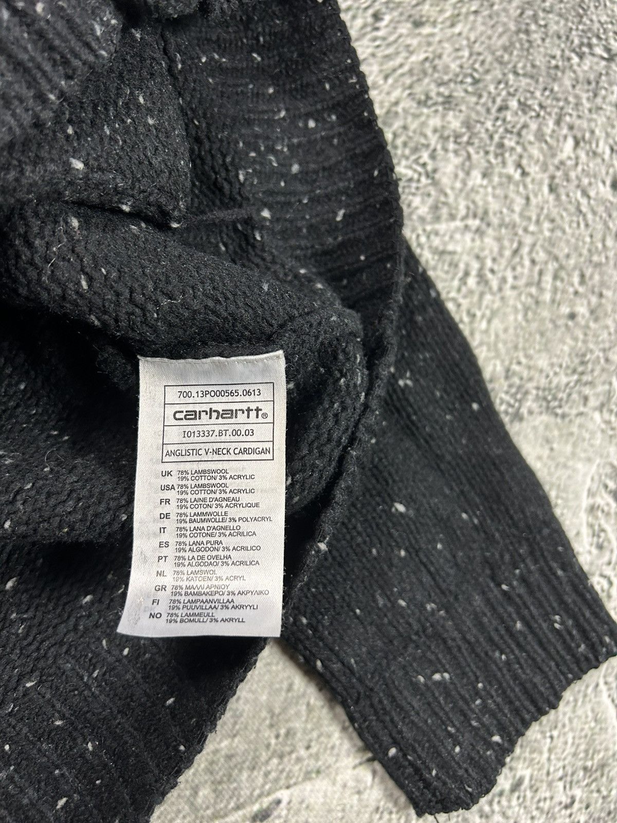 Carhartt Carhartt anglistic v-neck cardigan lambswool knit sweater Size US M / EU 48-50 / 2 - 5 Thumbnail