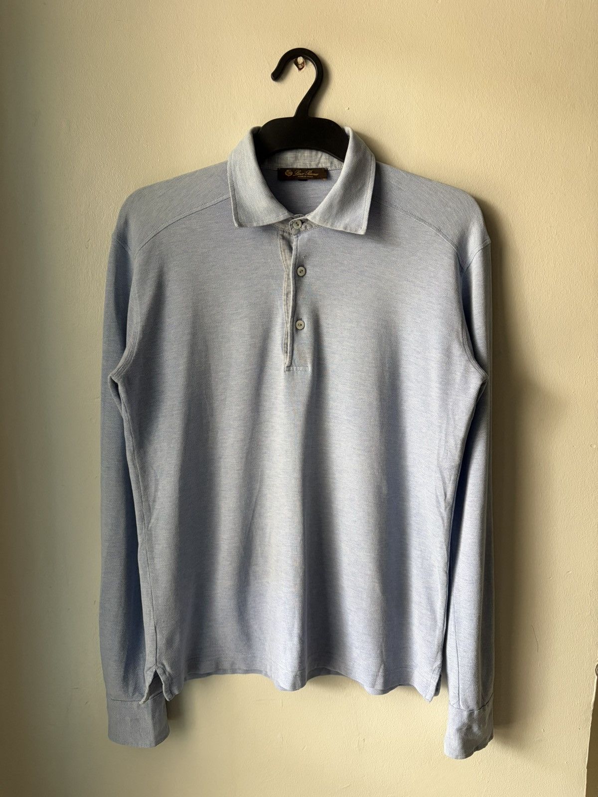 Long Sleeve Cotton Pique Polo Shirt