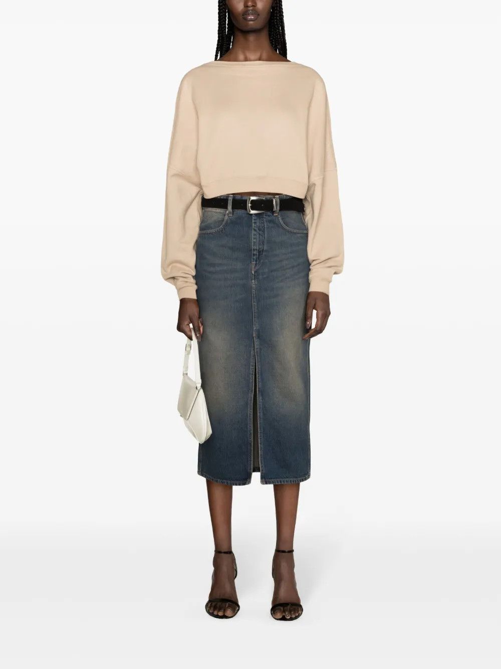 Saint Laurent Paris o1y0126 Sweatshirt in Beige Size XL / US 12-14 / IT 48-50 - 4 Thumbnail