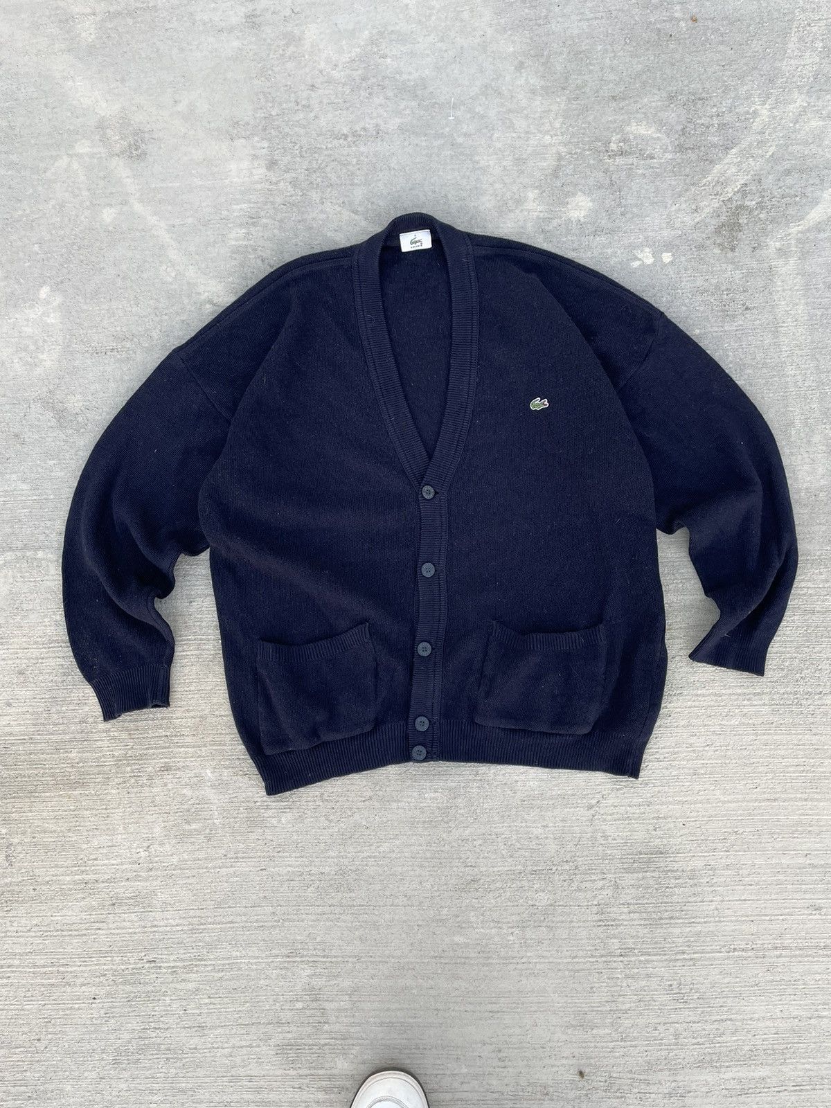 Lacoste Vintage Lacoste knitted cardigan sweater Size US L / EU 52-54 / 3 - 4 Thumbnail