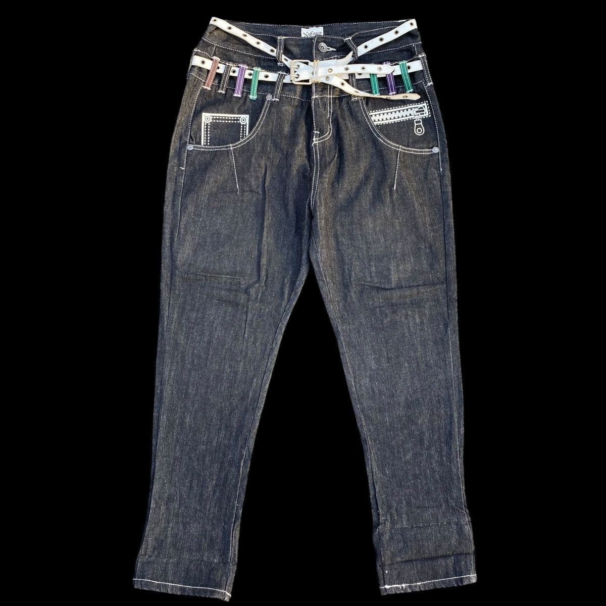 Hysteric Glamour × If Six Was Nine × Japanese Brand Rare Nylaus Double Waist With Belts Denim Jeans Size US 32 / EU 48 - 2 Thumbnail