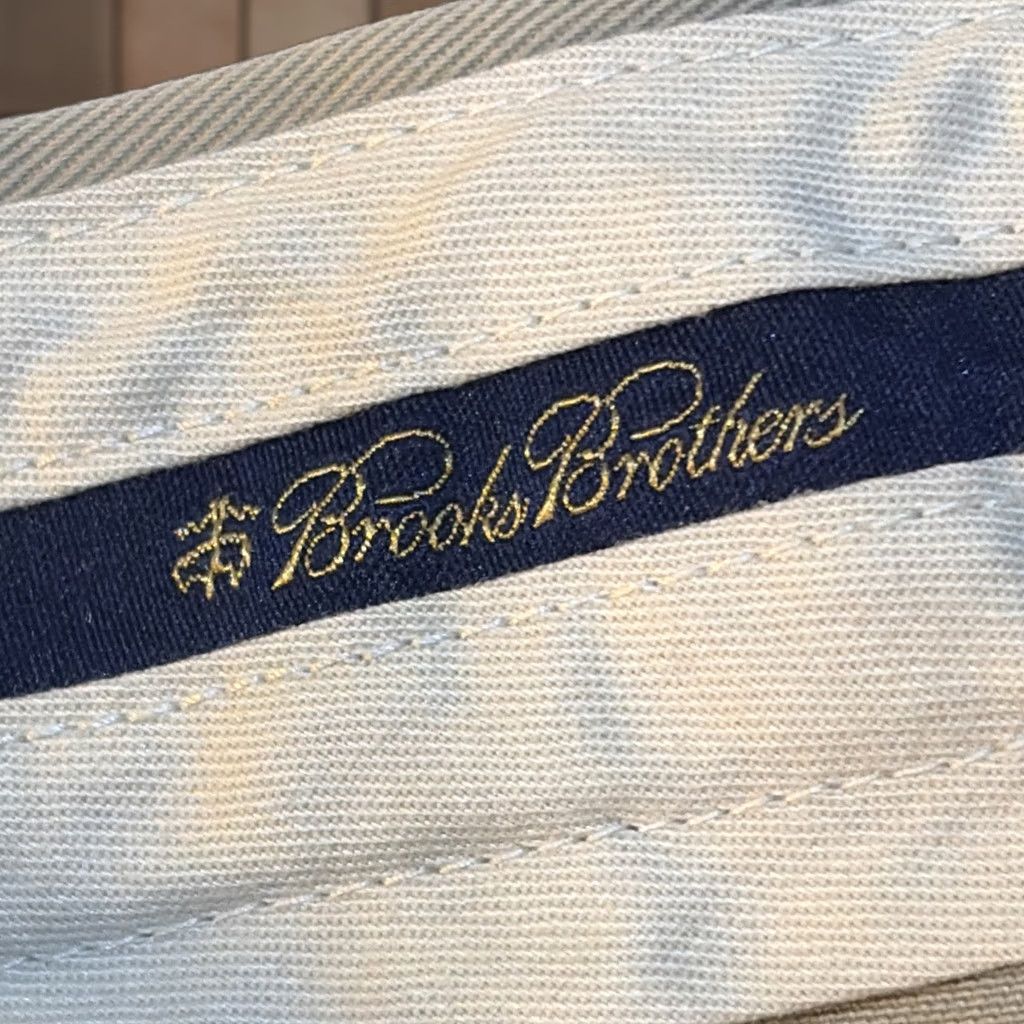 Brooks Brothers Pants Mens 38x30 Clark Advantage Chino Straight Leg Beige Cotton Classic Fit Business, Men's