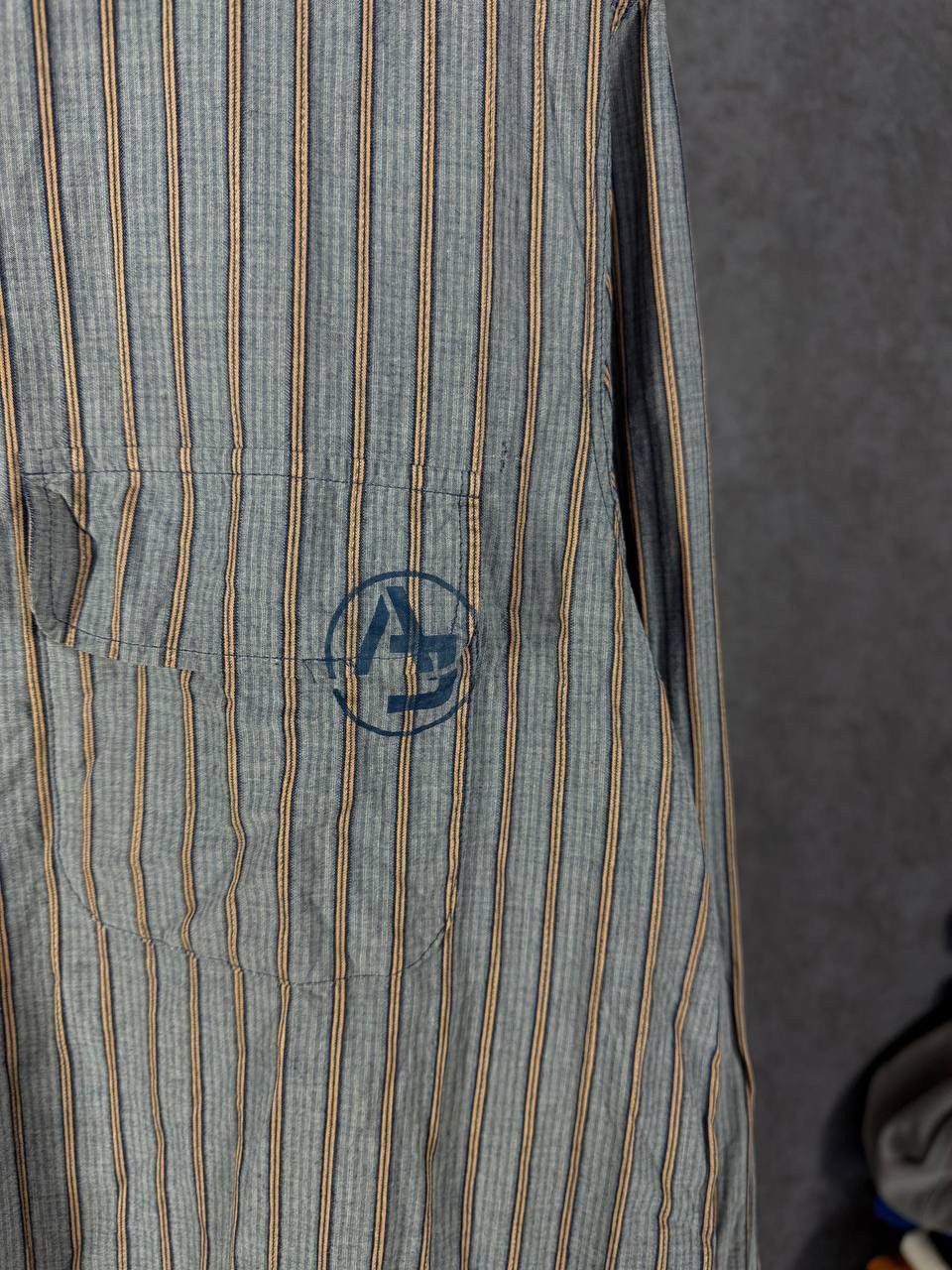 Armani Armani Jeans luxury vintage designer striped shirt Size US XL / EU 56 / 4 - 3 Thumbnail