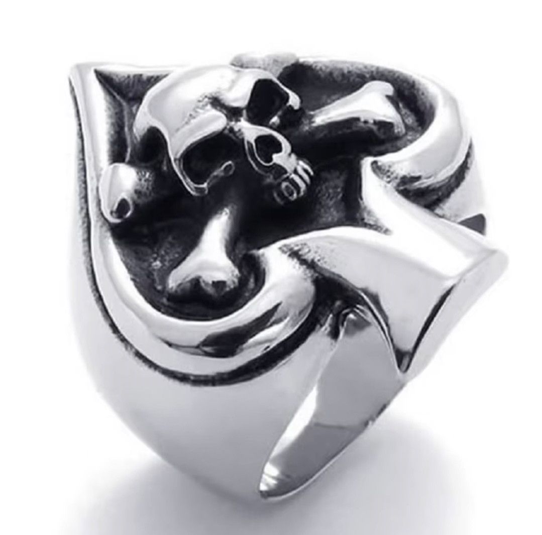 Japanese Brand × Jewelry × Vintage Skull Ace of Spades Ring Size 10 11 12 13 14 15 Size ONE SIZE - 1 Thumbnail