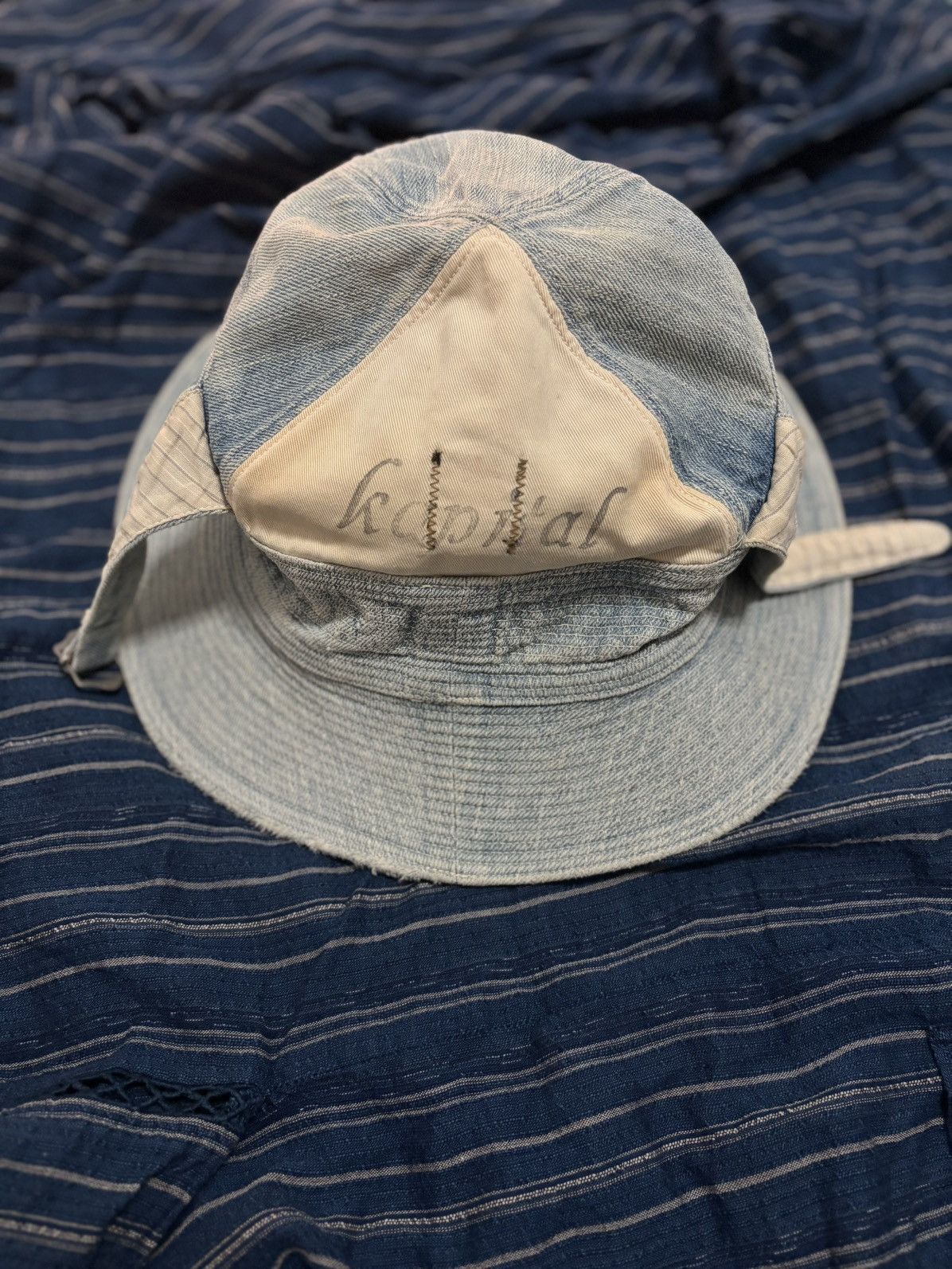 KAPITAL duffle ビッグ キャスケット USED加工 Boro ボロ KAPITAL duffle ビッグ キャスケット USED加工 Boro ボロ