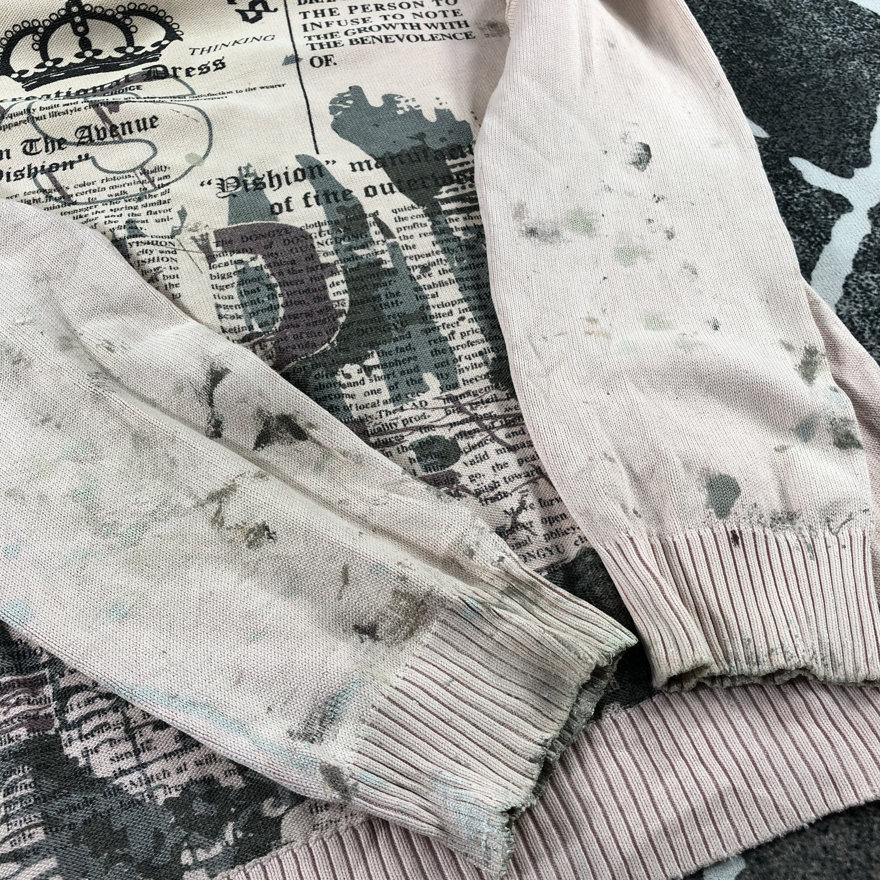Japanese Brand Vintage Yishion Thrashed Faded Sweatshirt F213 Size US L / EU 52-54 / 3 - 4 Thumbnail