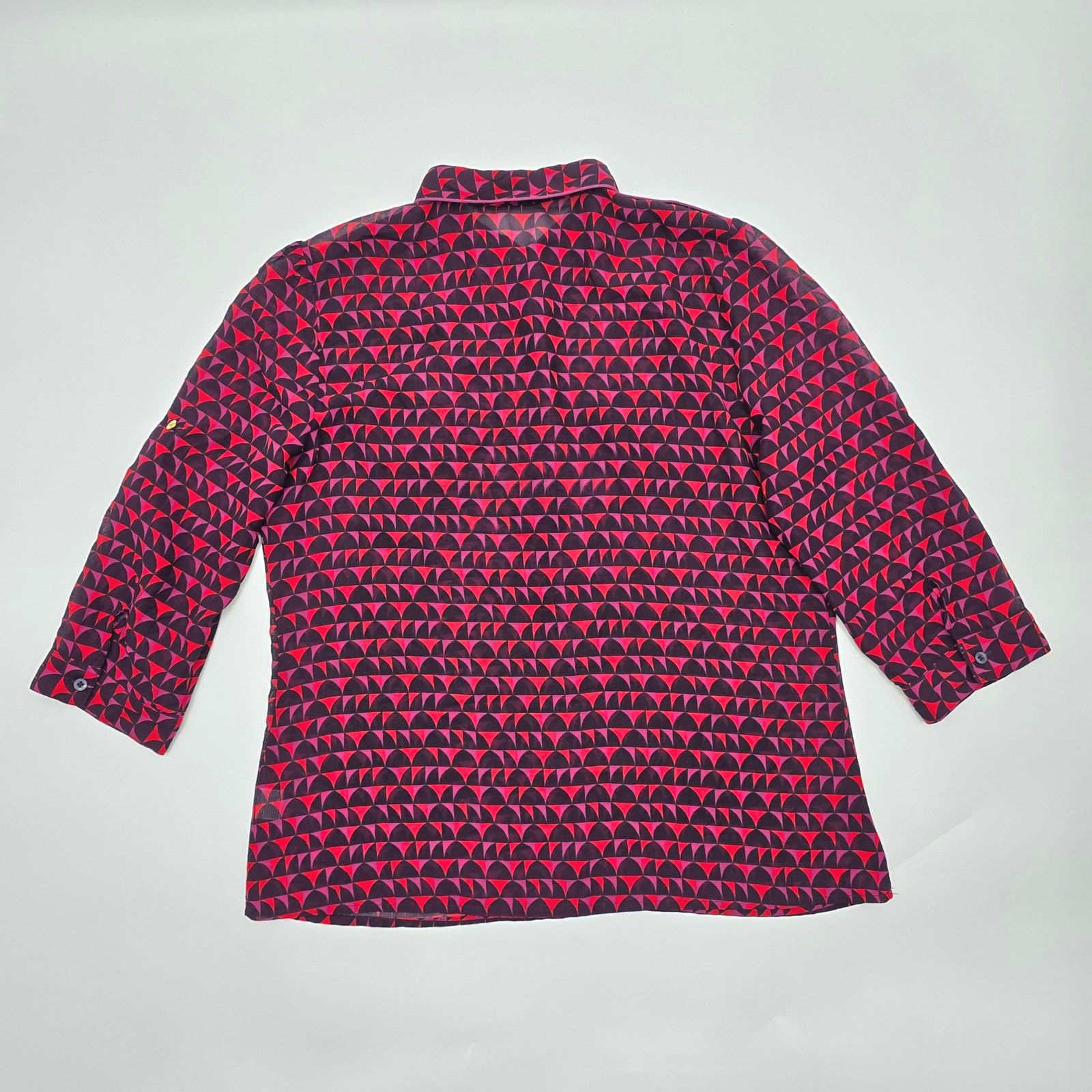 Other Purple Button Half Circle Patterned Gold Button Shirt Medium Size M / US 6-8 / IT 42-44 - 2 Thumbnail