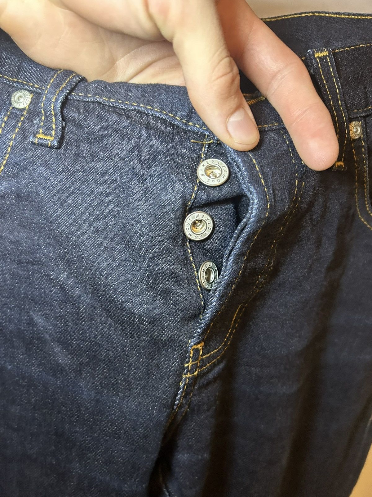 Naked & Famous Naked & Famous Deep Indigo Stretch Selvedge Denim jeans Size US 31 - 10 Thumbnail