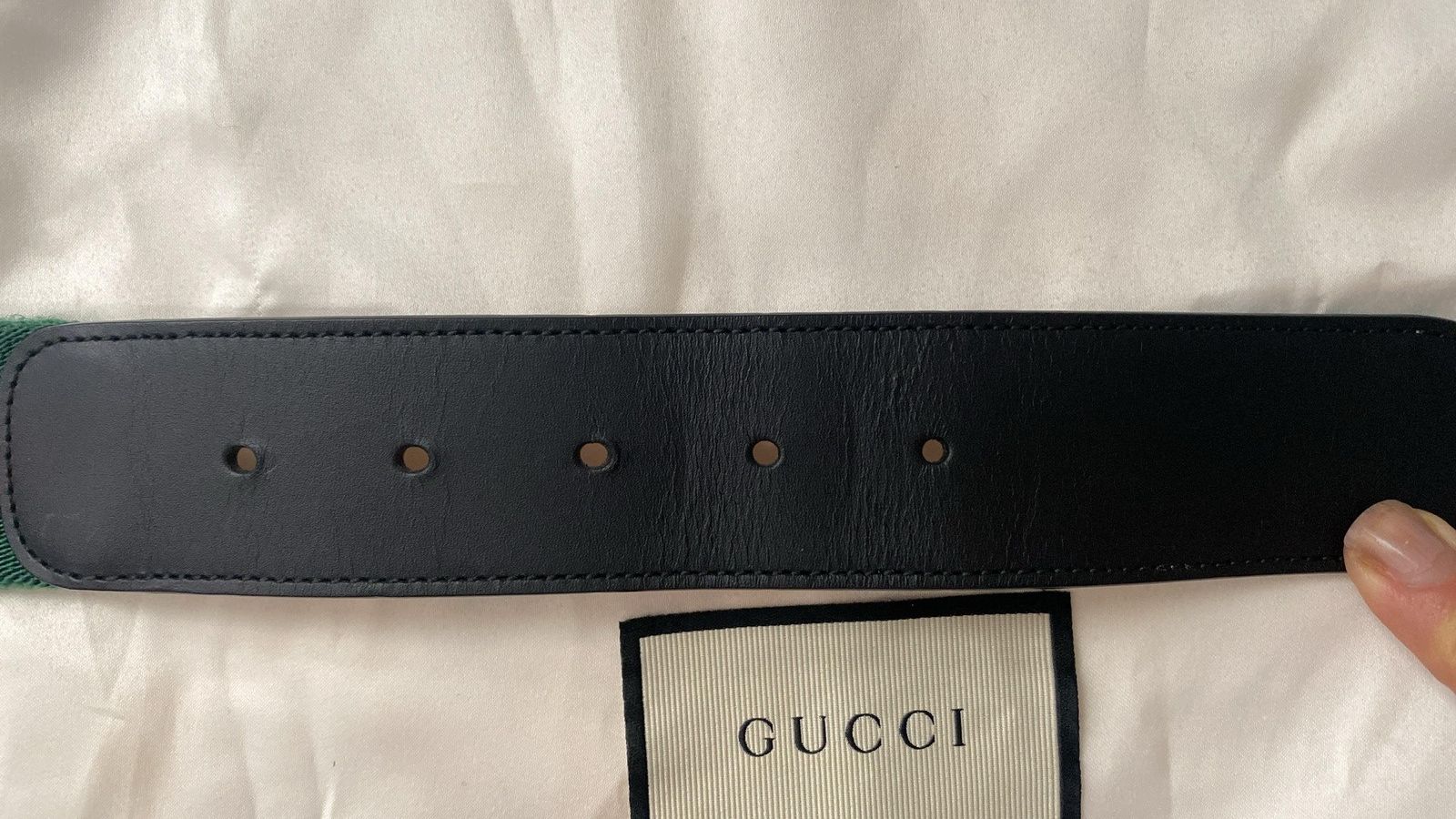 Gucci Gucci Web Belt with G Buckle Green/Red Web Size 40 - 3 Thumbnail