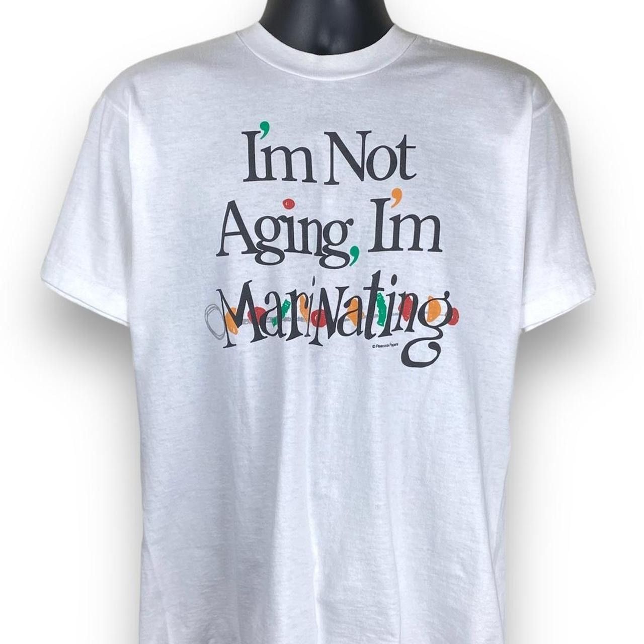 Fruit Of The Loom × Vintage Vintage 90s FOTL I’m Not Aging Comedy Funny Gag Tshirt Size US L / EU 52-54 / 3 - 1 Thumbnail