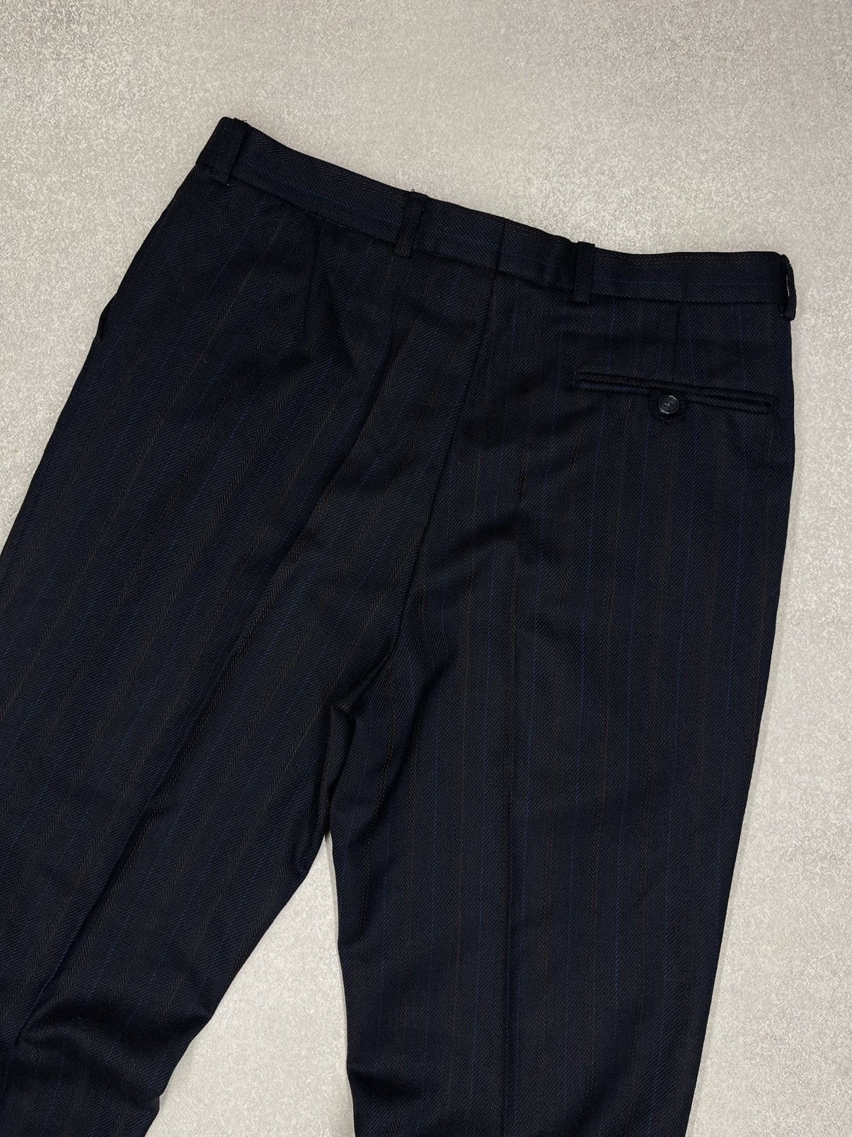 Vintage Vintage Yves Saint Laurent Wool Trousers Yugoslavia Designer Size US 32 / EU 48 - 6 Thumbnail