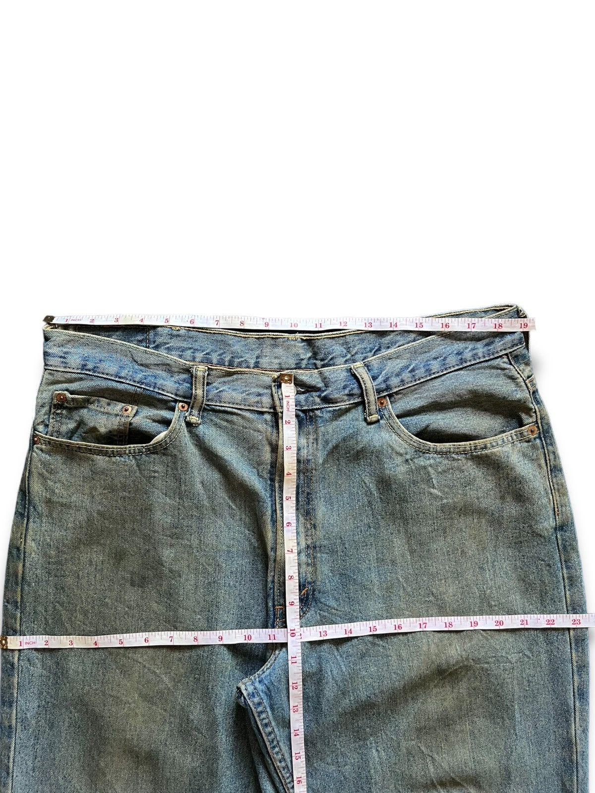 Levi's Vintage Levis 550 Mud Wash Distress Baggy Jean Shorts Jorts Size US 38 / EU 54 - 8 Thumbnail