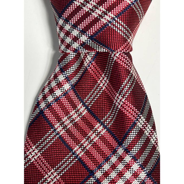 Turnbull & Asser Turnbull & Asser England Red White Blue Plaid 100% ...