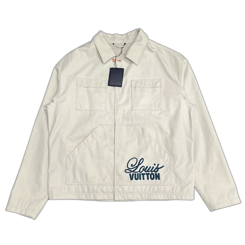 Louis Vuitton Louis Vuitton FW22 Logo Work Jacket Beige Size US L / EU 52-54 / 3 - 1 Thumbnail