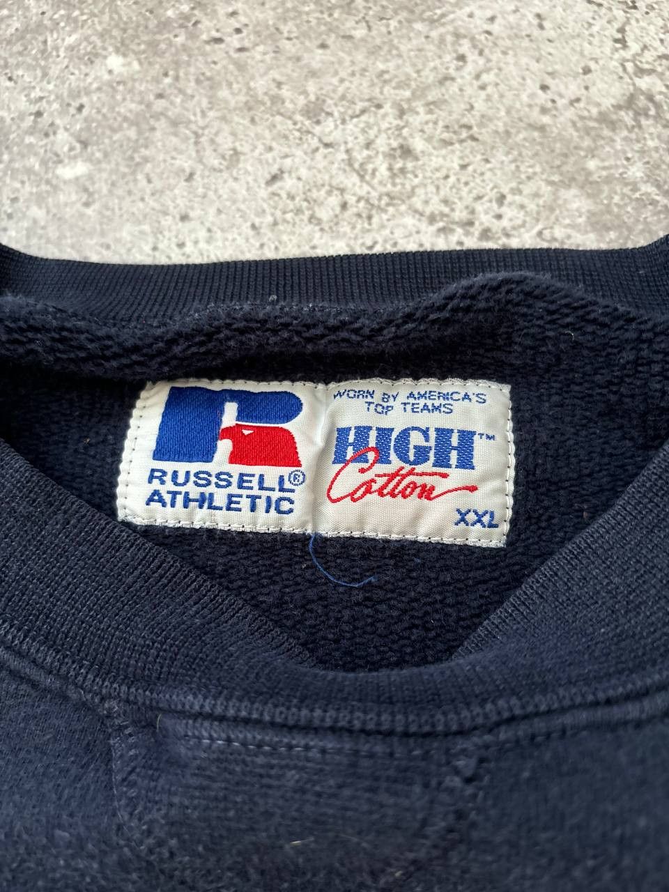Vintage 00s Vintage Rare Russell Athletic Blue Blank Sweatshirt Size US XL / EU 56 / 4 - 8 Thumbnail
