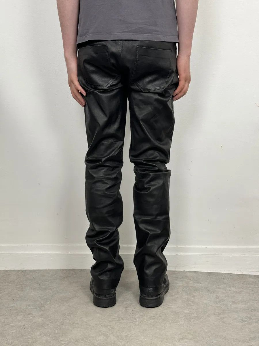 Roberto Cavalli AW2015 Roberto Cavalli Premium Black Biker Leather Pants Size US 33 - 6 Thumbnail