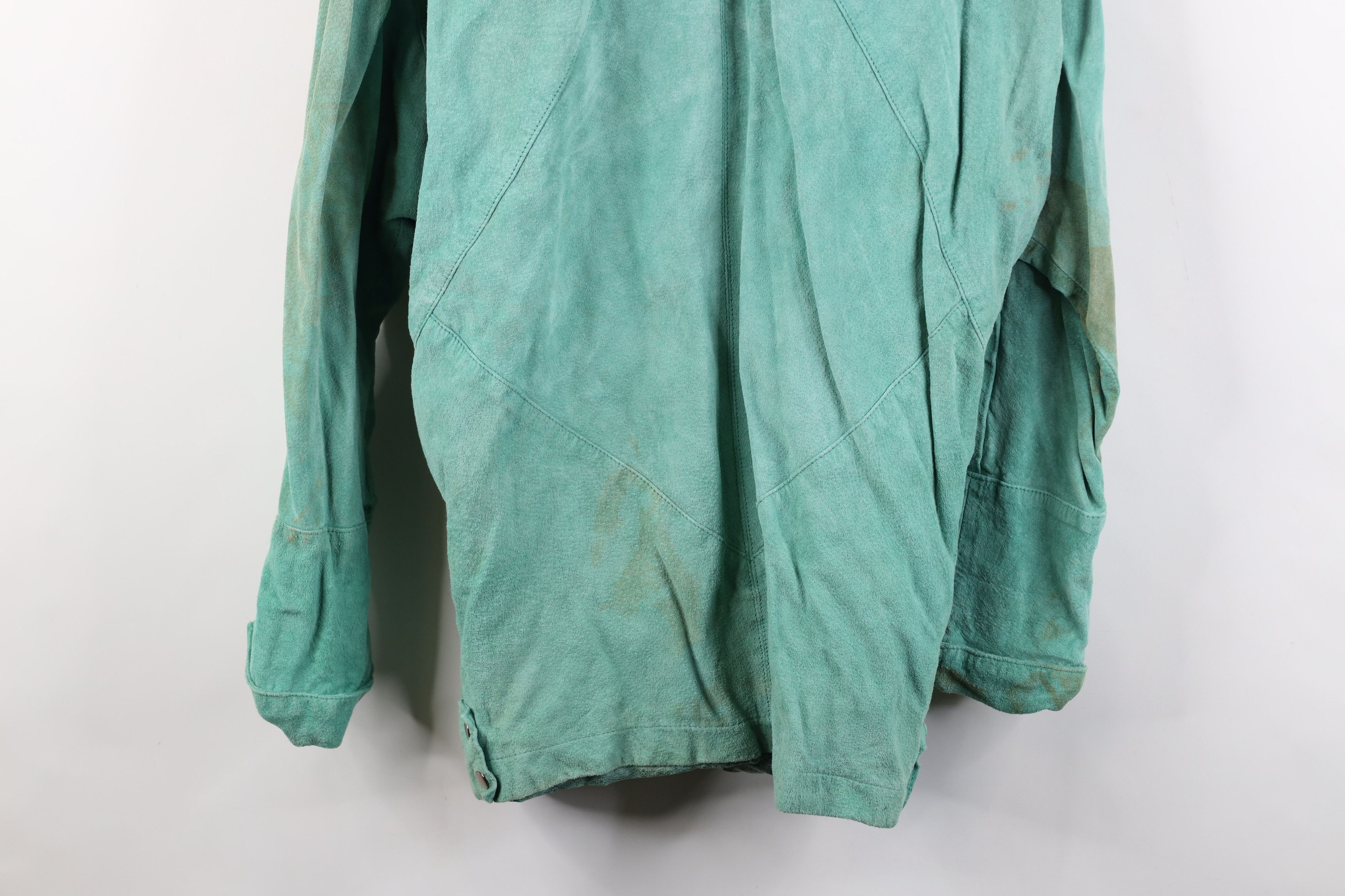 Vintage Vintage 80s Mid Mod Suede Leather Blazer Jacket Coat Size M / US 6-8 / IT 42-44 - 15 Thumbnail