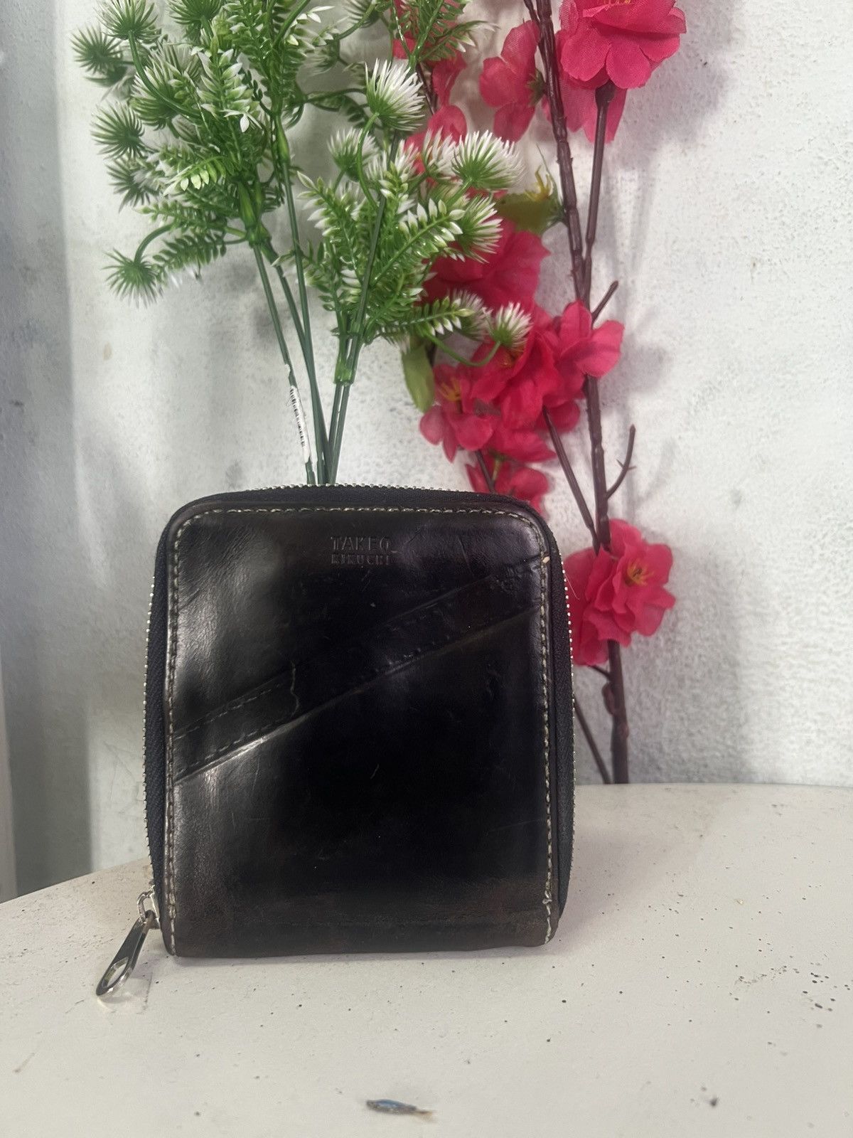 Japanese Brand × Leather × Takeo Kikuchi Takeo Kikuchi Zipper Leather Wallet Size ONE SIZE - 1 Thumbnail