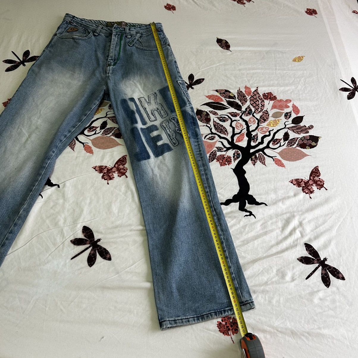Akademiks Genuine Vintage Y2K Akademics Sick Baggy Jeans 👖 Size US 30 / EU 46 - 17 Thumbnail
