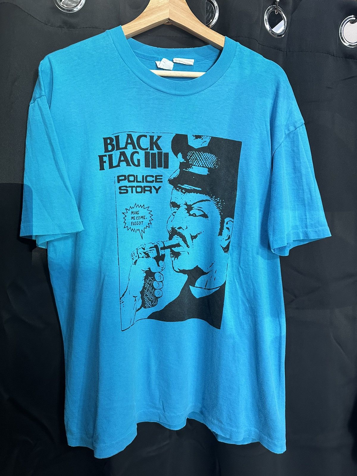 image of Vintage 1980S Black Flag in Blue, Men's (Size XL)