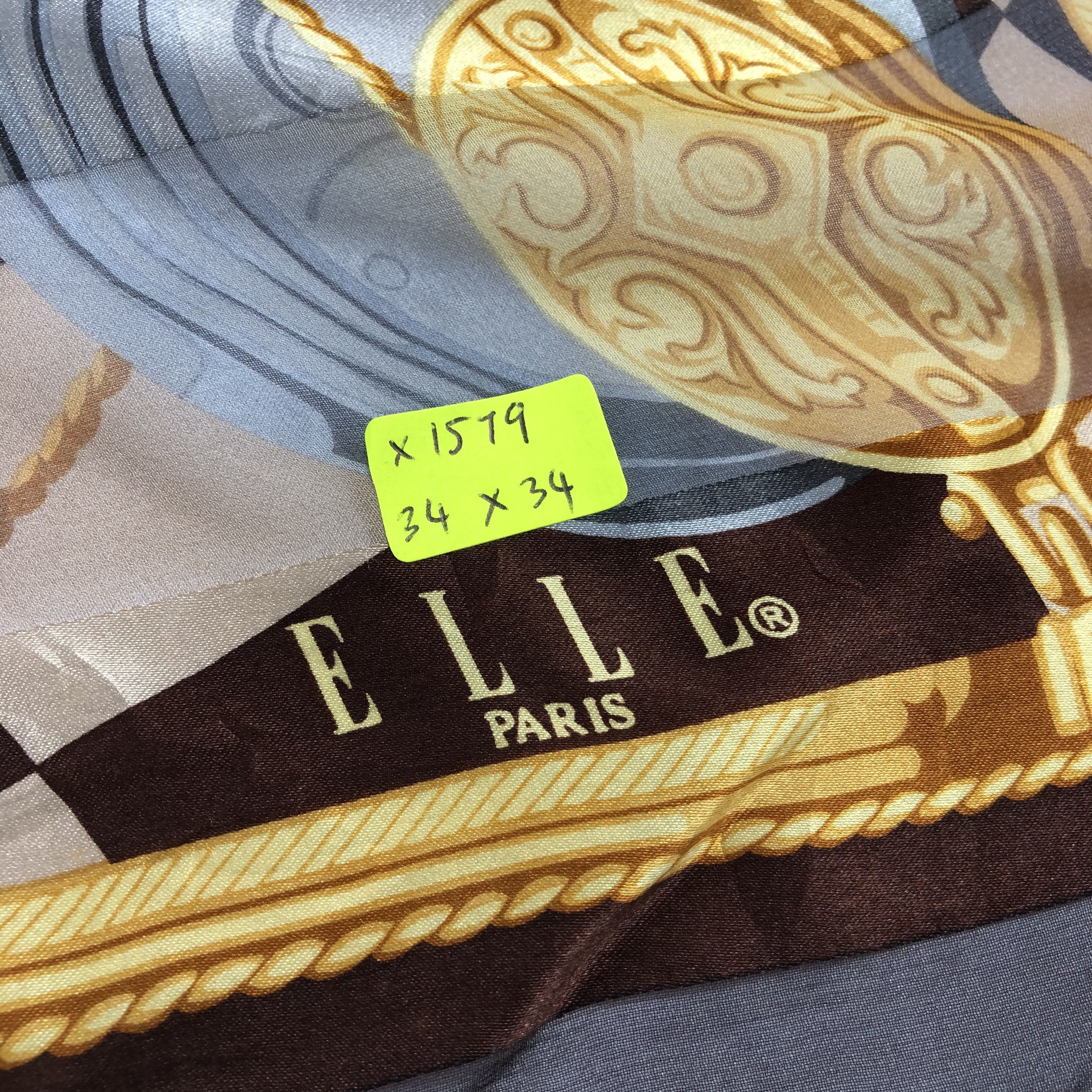 Vintage Vintage Elle Paris Silk Scarf Size ONE SIZE - 10 Thumbnail