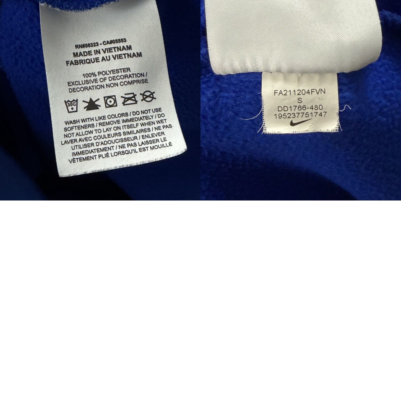 Nike Nike Hoodie Mens S Blue Pullover Fleece Therma-Fit Pockets Hooded Drawstring DD1766-480 Size US S / EU 44-46 / 1 - 9 Thumbnail