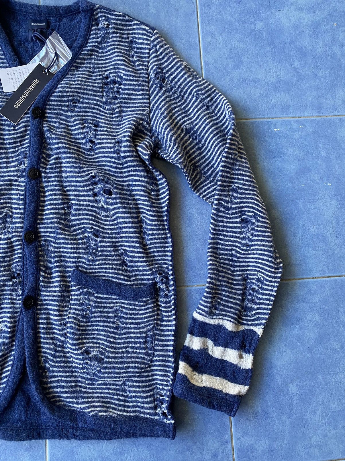 Designer × Maison MIHARA YASUHIRO Miharayasuhiro Distressed Design Cardigan Size US M / EU 48-50 / 2 - 6 Thumbnail
