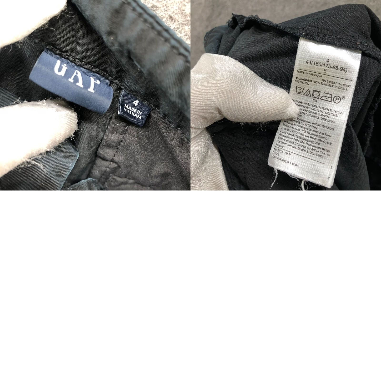 Gap Gap Wide-Leg Trousers Womens 4 Black Pleated Front High Rise Softsuit Lyocell Nylon Pants Size 27" / US 4 / IT 40 - 8 Thumbnail