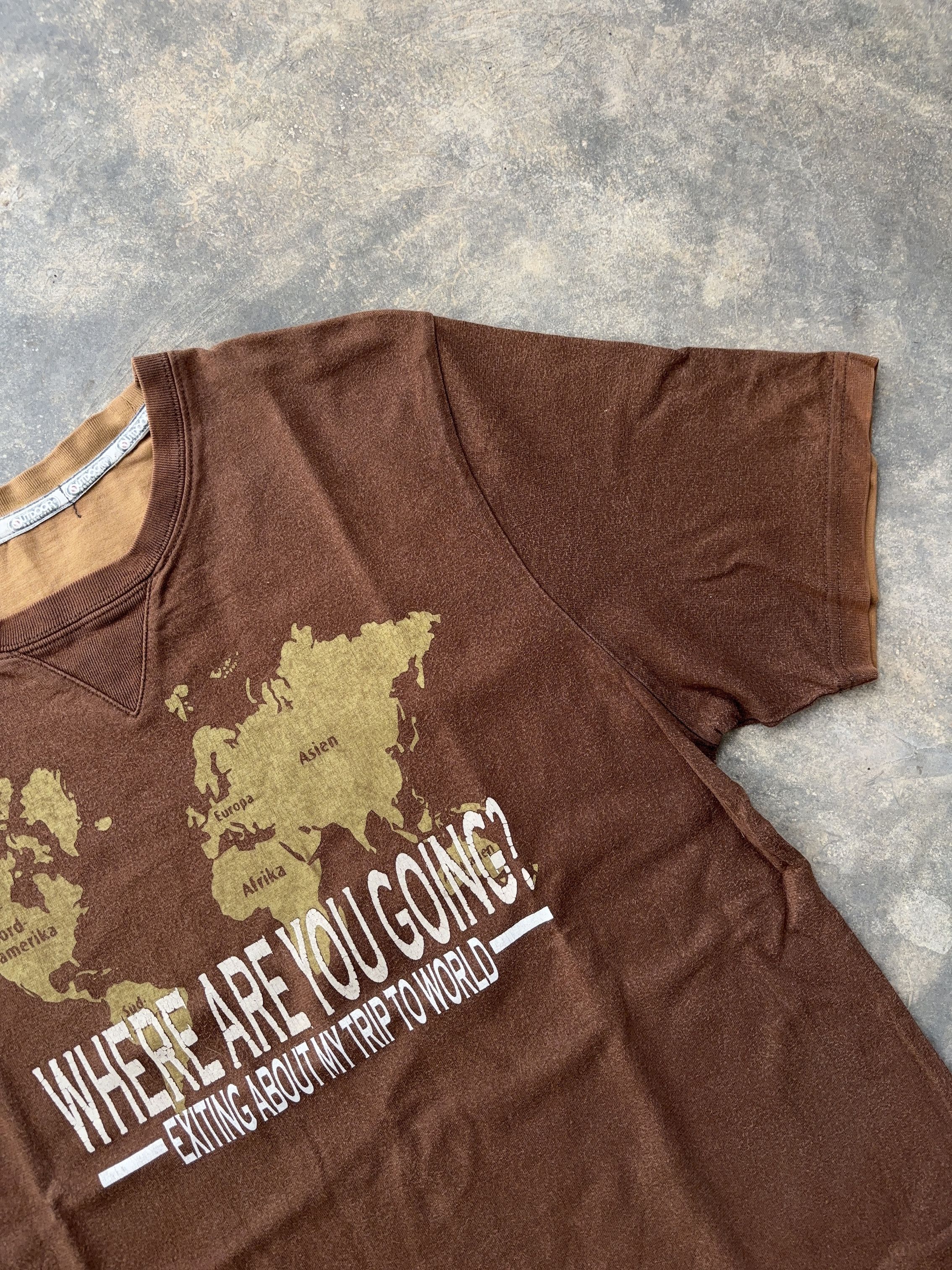 Other Outdoor Brown Vintage World Map Graphic T-Shirt Size US S / EU 44-46 / 1 - 4 Thumbnail
