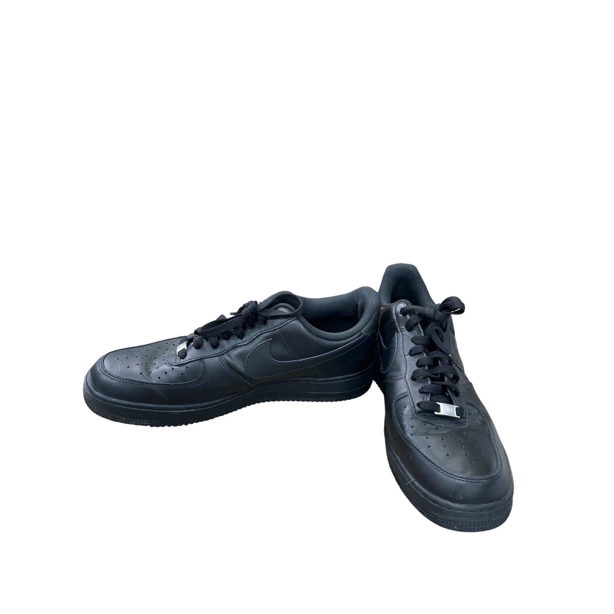 Nike Nike Air Force 1 Low Triple Black Leather Sneakers Mens Size Size US 11 / EU 44 - 2 Thumbnail
