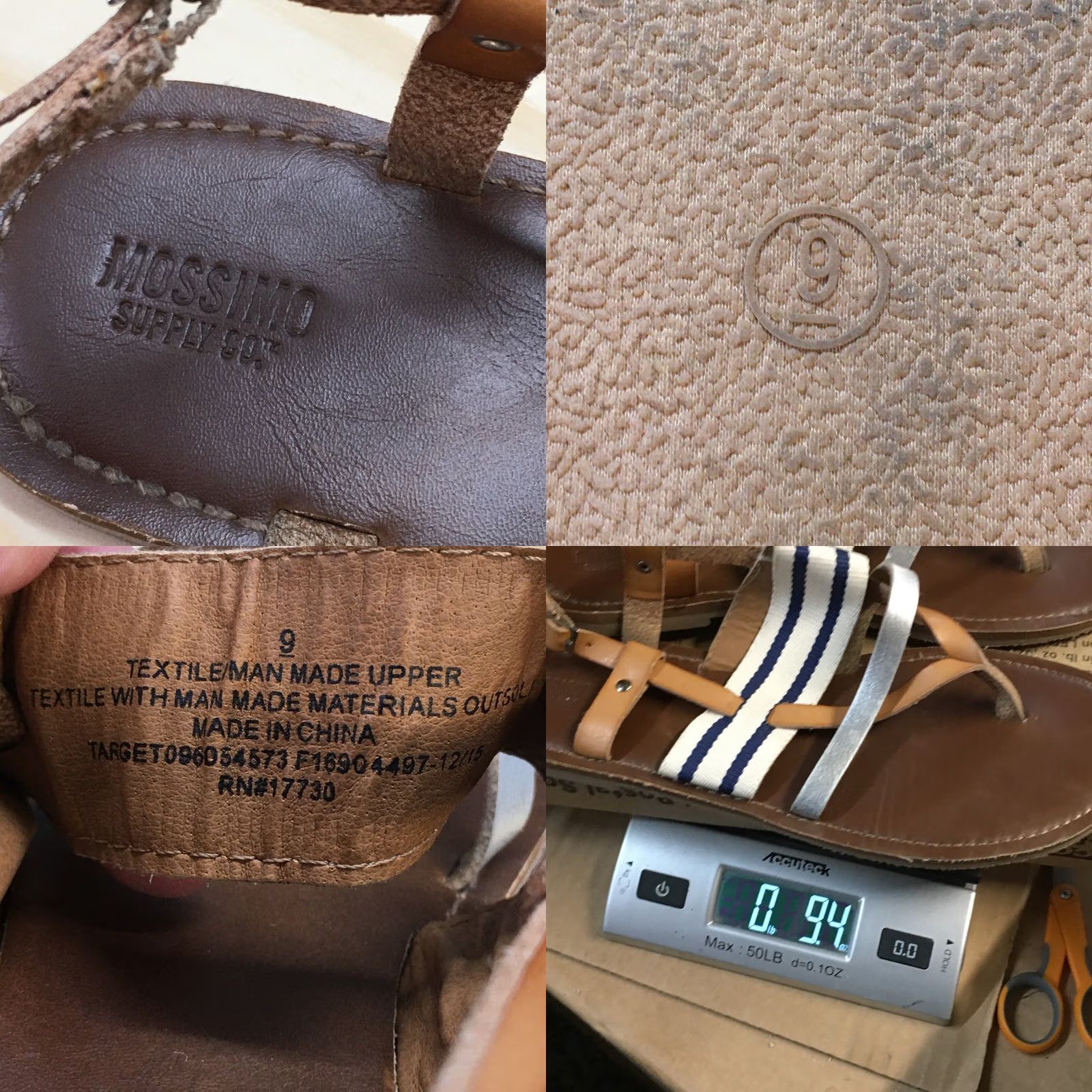 Mossimo Mossimo Sandals Womens 9 Slingback Brown Hook & Loop Casual Flats Size US 9 / IT 39 - 9 Thumbnail