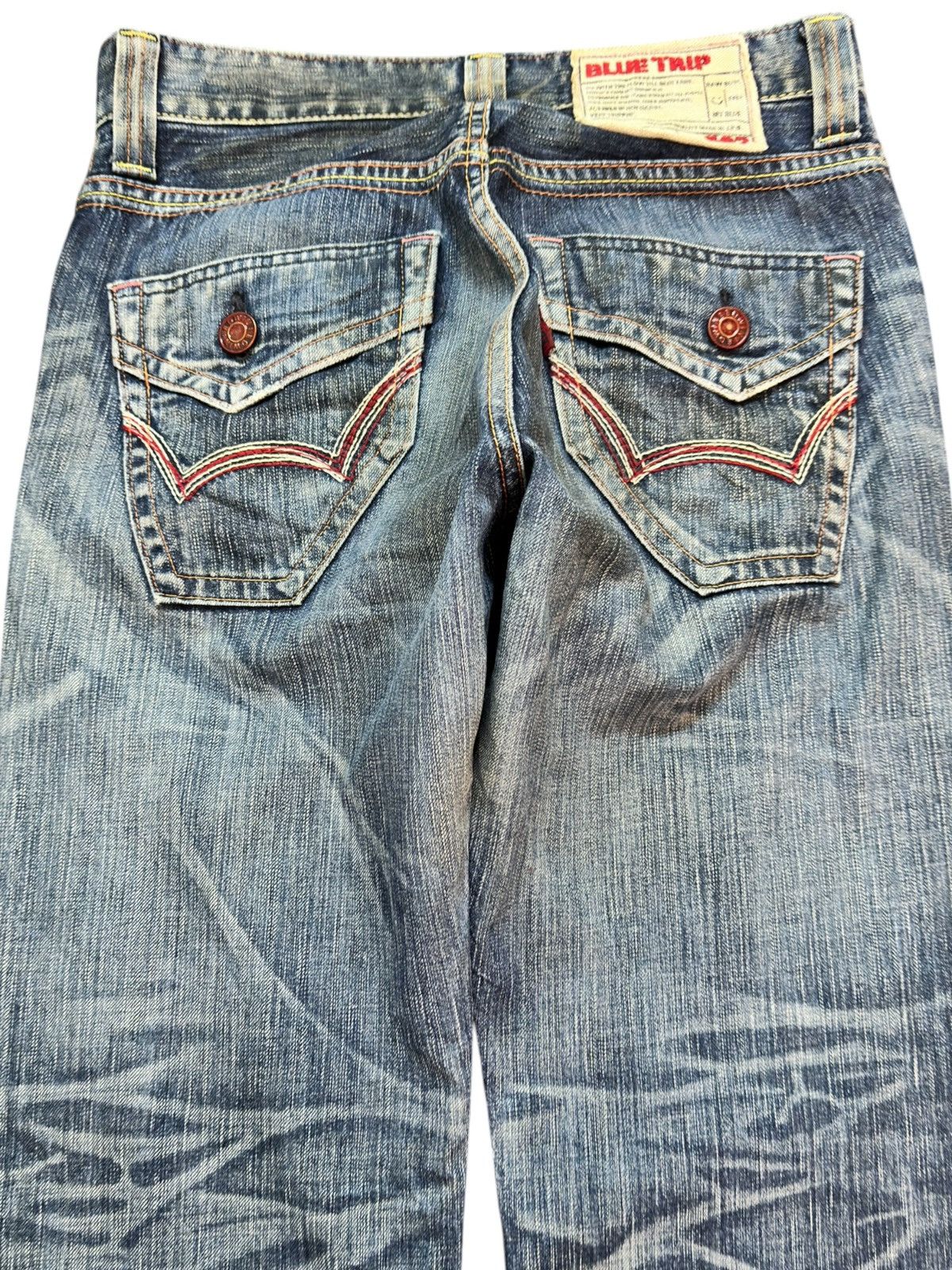 Edwin Vintage Edwin 503 Blue Trip Mudwash Grunge Distressed Denim Size US 30 / EU 46 - 5 Thumbnail