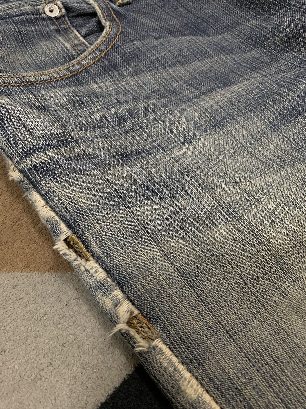 Gap × Yeezy Vintage Gap 1969 Faded Straight Leg Distressed Grunge Jeans Size US 32 / EU 48 - 6 Thumbnail