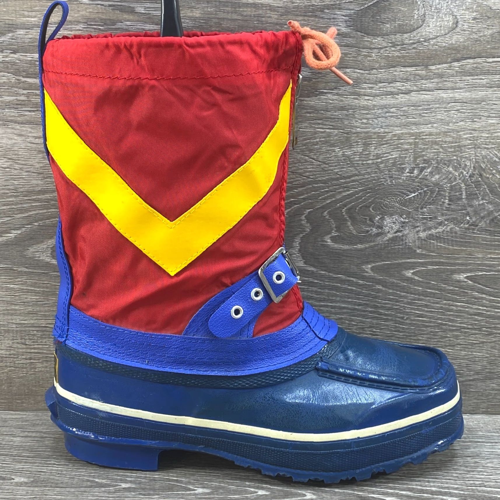 Vintage VINTAGE Trax TRAX Steel Shank Winter Snow Boots Blue Red Yellow Size 7 Wool Liner Boots Size US 7 / EU 40 - 2 Thumbnail