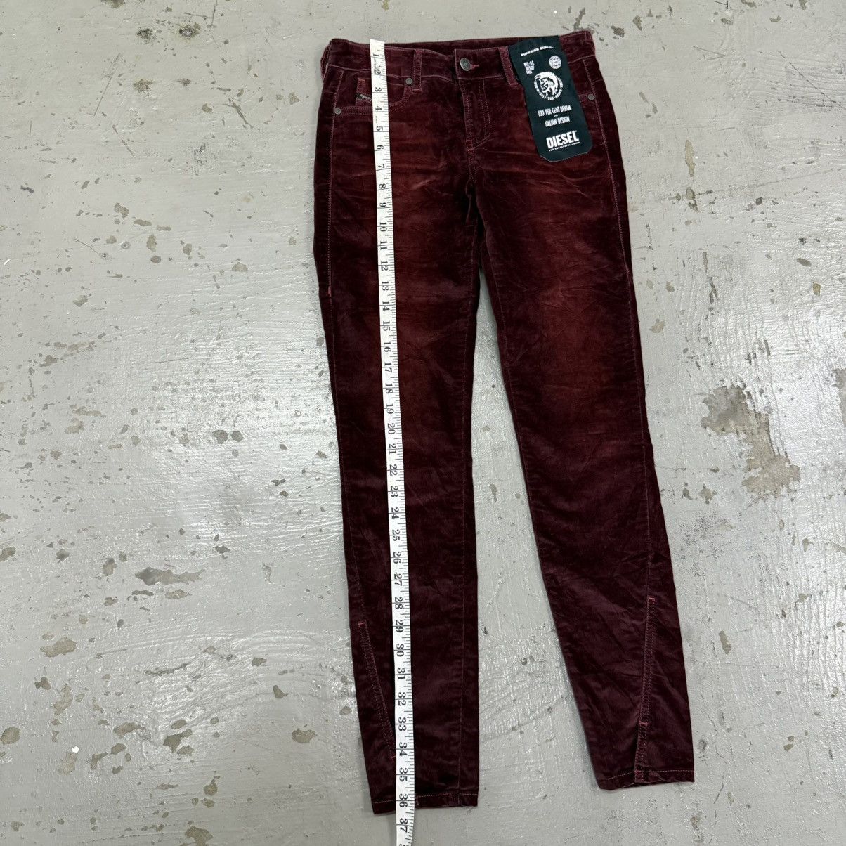 Diesel Diesel D-Jevel Low Waist Velvet Pant Y2K Size 26" / US 2 / IT 38 - 7 Thumbnail
