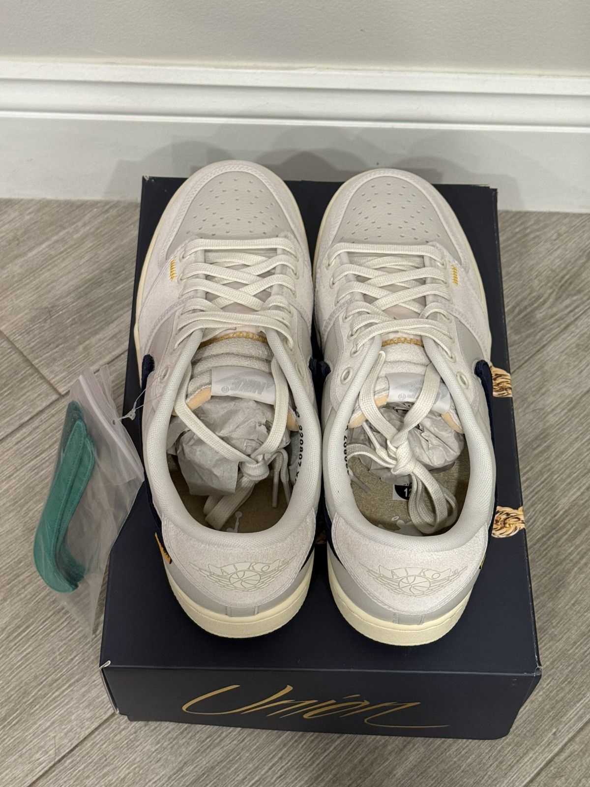 Jordan Brand × Union LA Union LA Air Jordan 1 KO Low SP Leather Sail Muslin Grey 12 Size US 12 / EU 45 - 6 Thumbnail