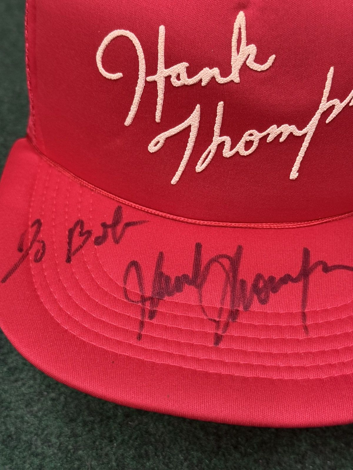 Vintage Vintage Hank Thompson Autographed Trucker Hat Size ONE SIZE - 2 Thumbnail