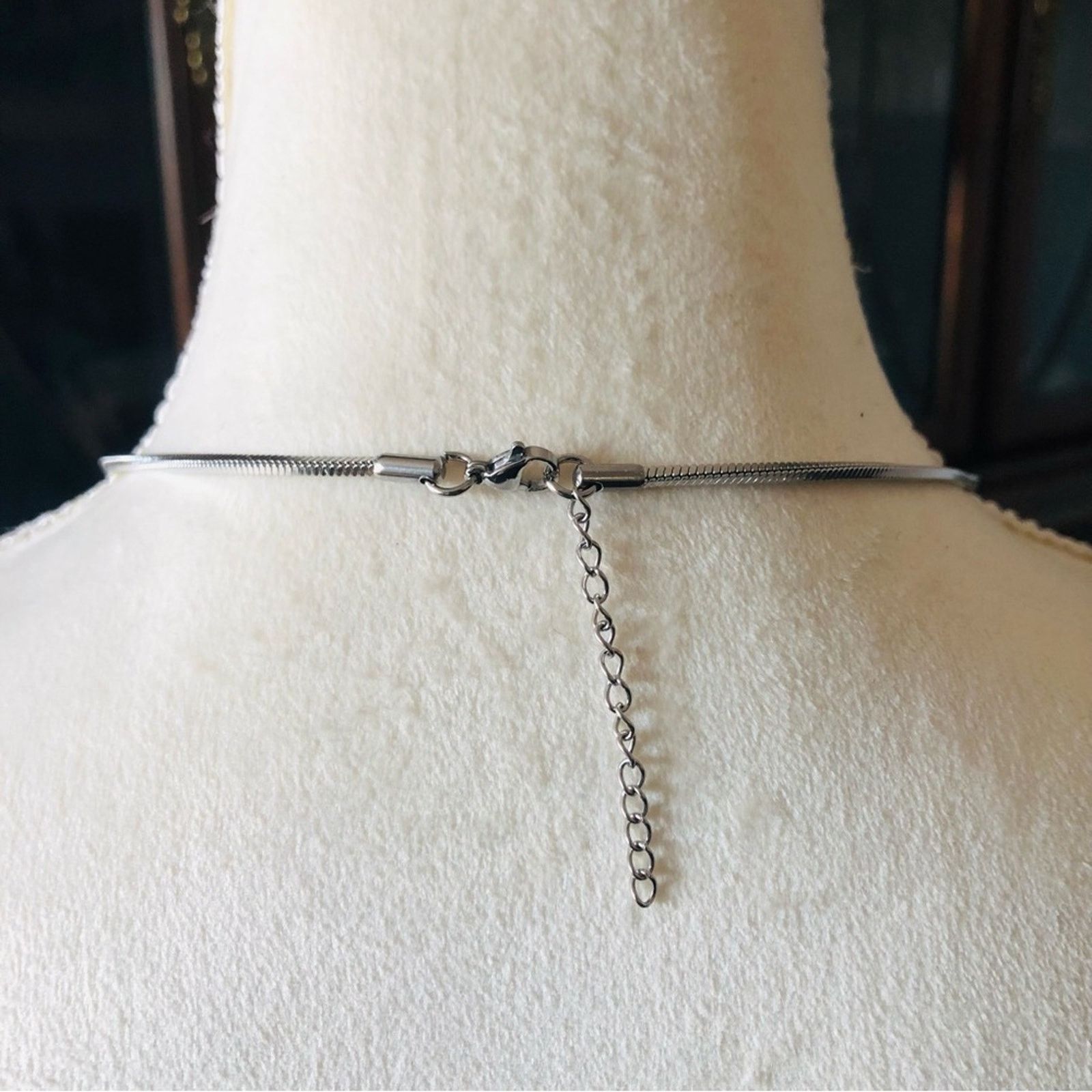 Vintage Vintage tapered baguette cubic zirconia 925 cross on chain Size ONE SIZE - 6 Thumbnail