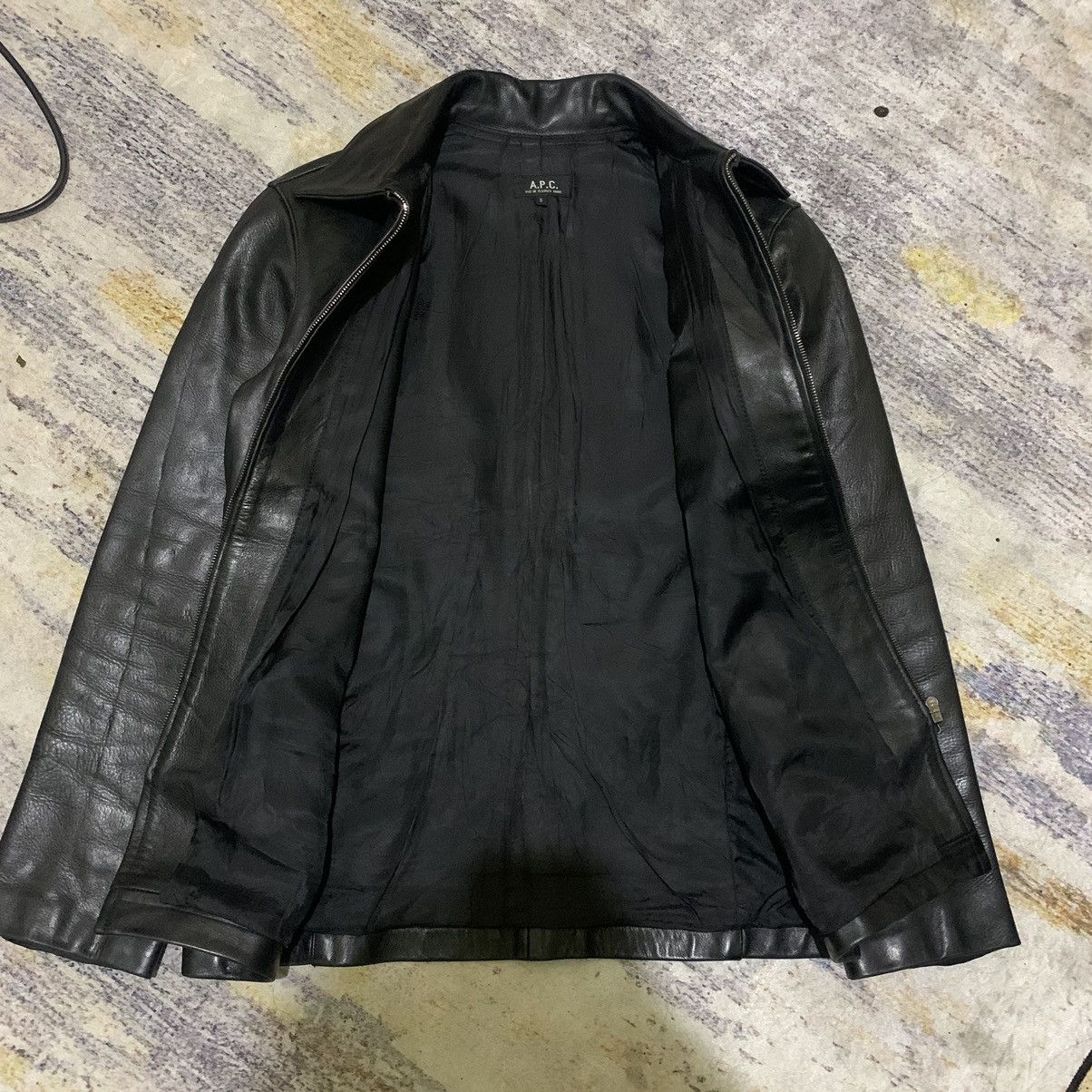 A.P.C. A.P.C Horse leather single riders leather jacket Size US S / EU 44-46 / 1 - 9 Thumbnail