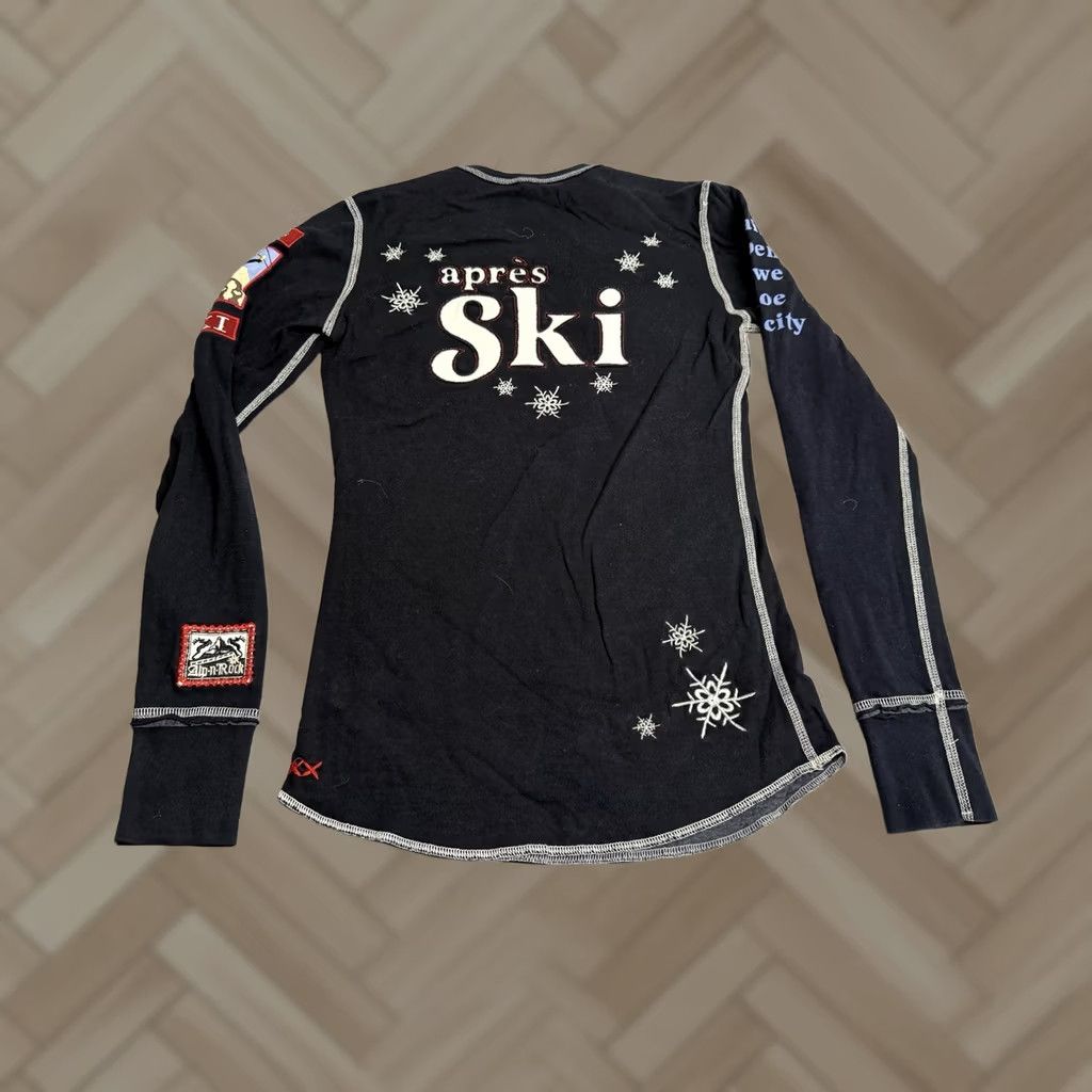 Vintage Alp-n-Rock Women's Embroidered Long Sleeve Shirt Apres Ski Patch Black Size S Express Mens Womens Girls Size S / US 4 / IT 40 - 1 Thumbnail